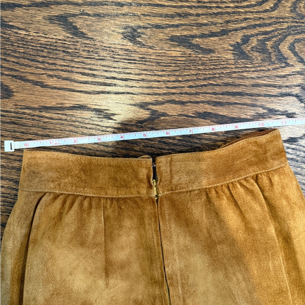 Rare Vintage Gucci Collector Tan Suede Skirt size XXS - Picture 5 of 14
